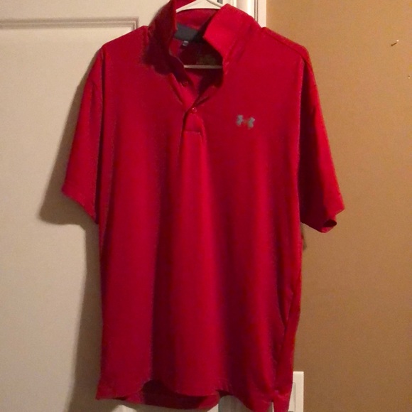 Red L loose dry fit golf polo - Picture 1 of 3